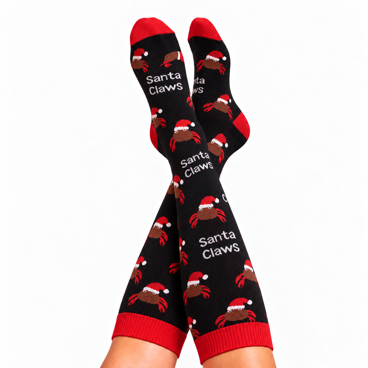 Gray Snowflakes Compression Socks