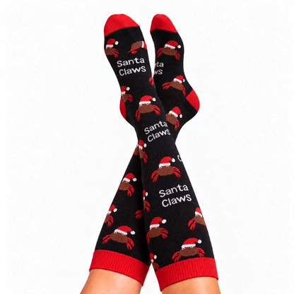Gray Snowflakes Compression Socks