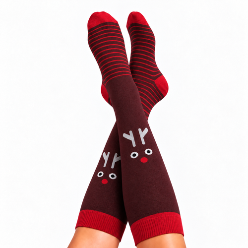 Rudolph Reindeer Compression Socks