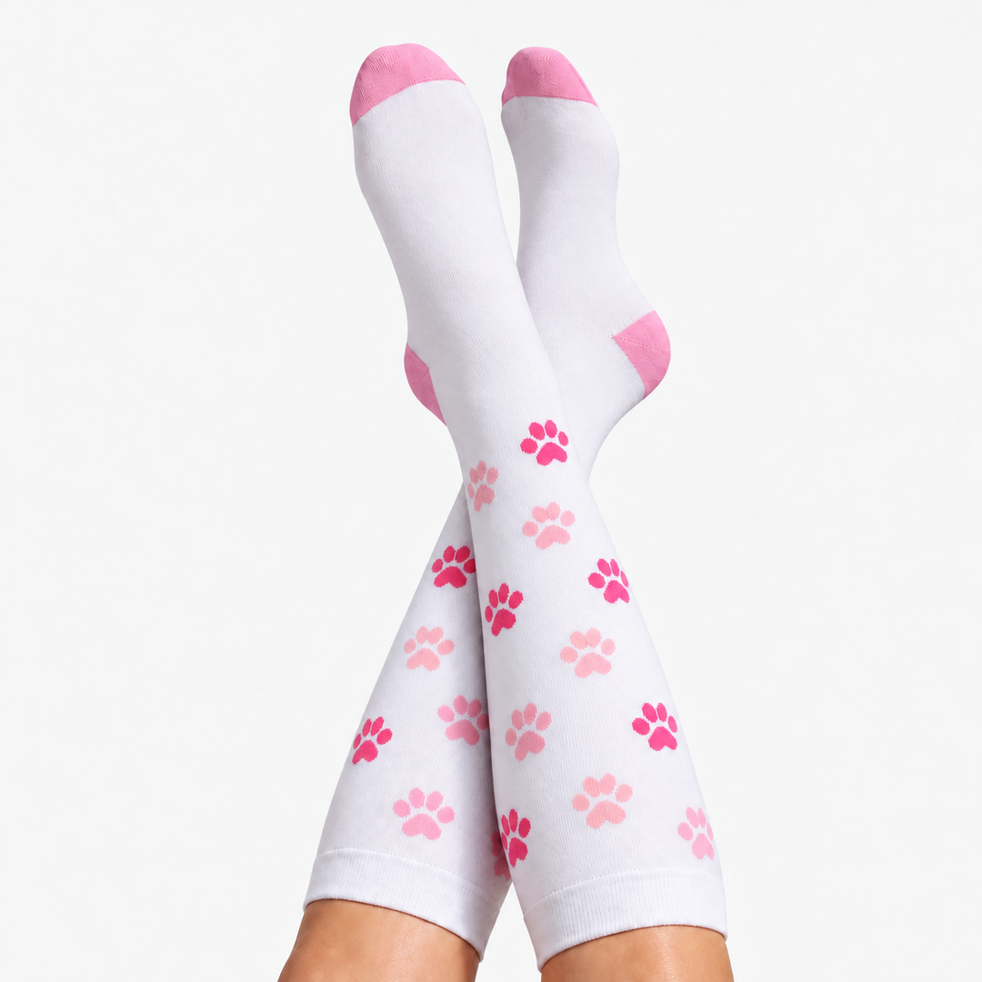 Paw Print Compression Socks