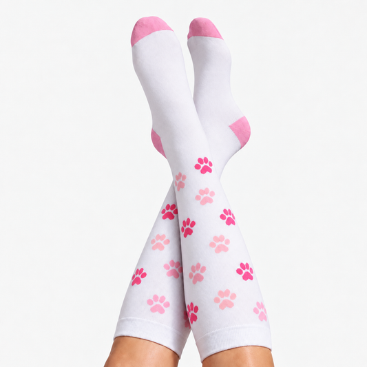 Paw Print Compression Socks