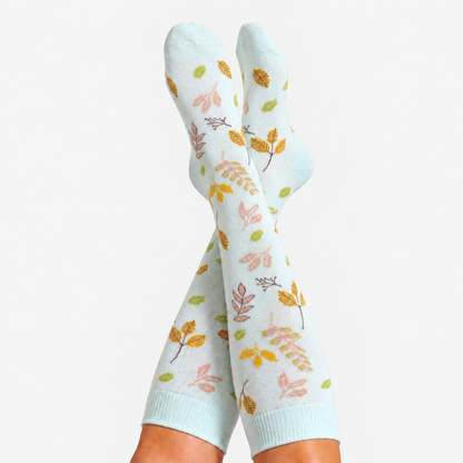 Flowers Black Compression Socks
