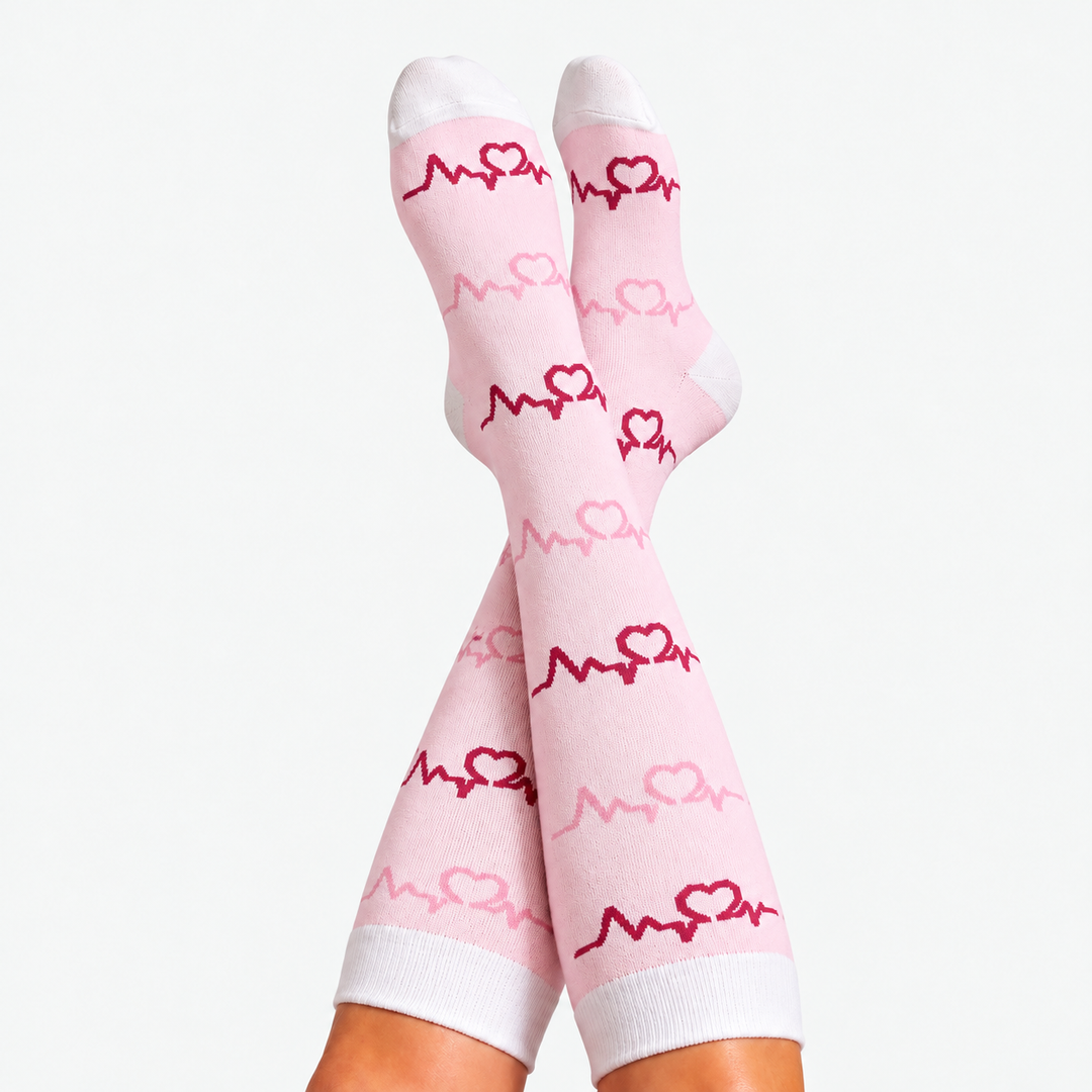 Blush Lovebeat Compression Socks