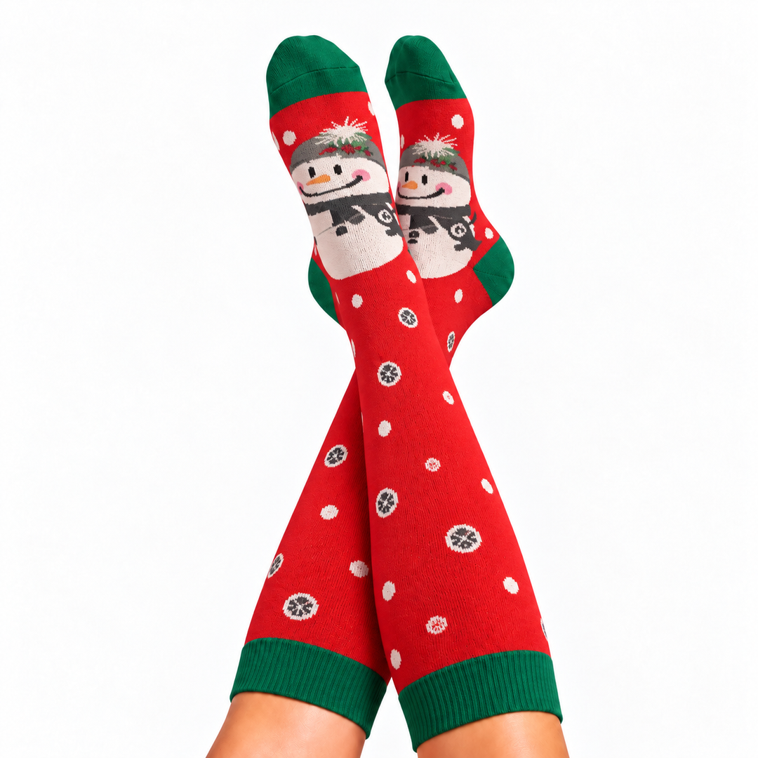 Festive Snowman Compression Socks
