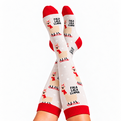Gray Snowflakes Compression Socks