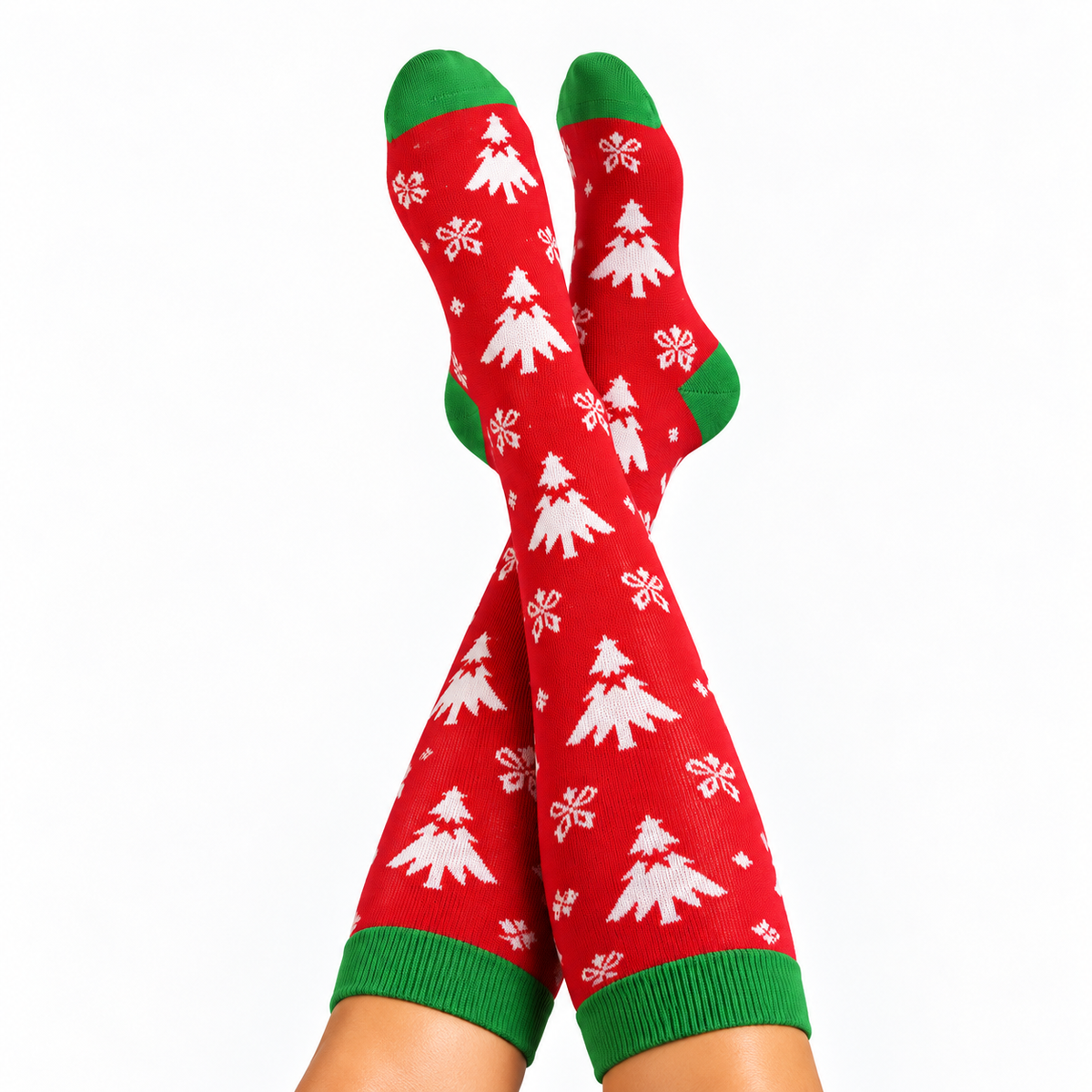 Gray Snowflakes Compression Socks
