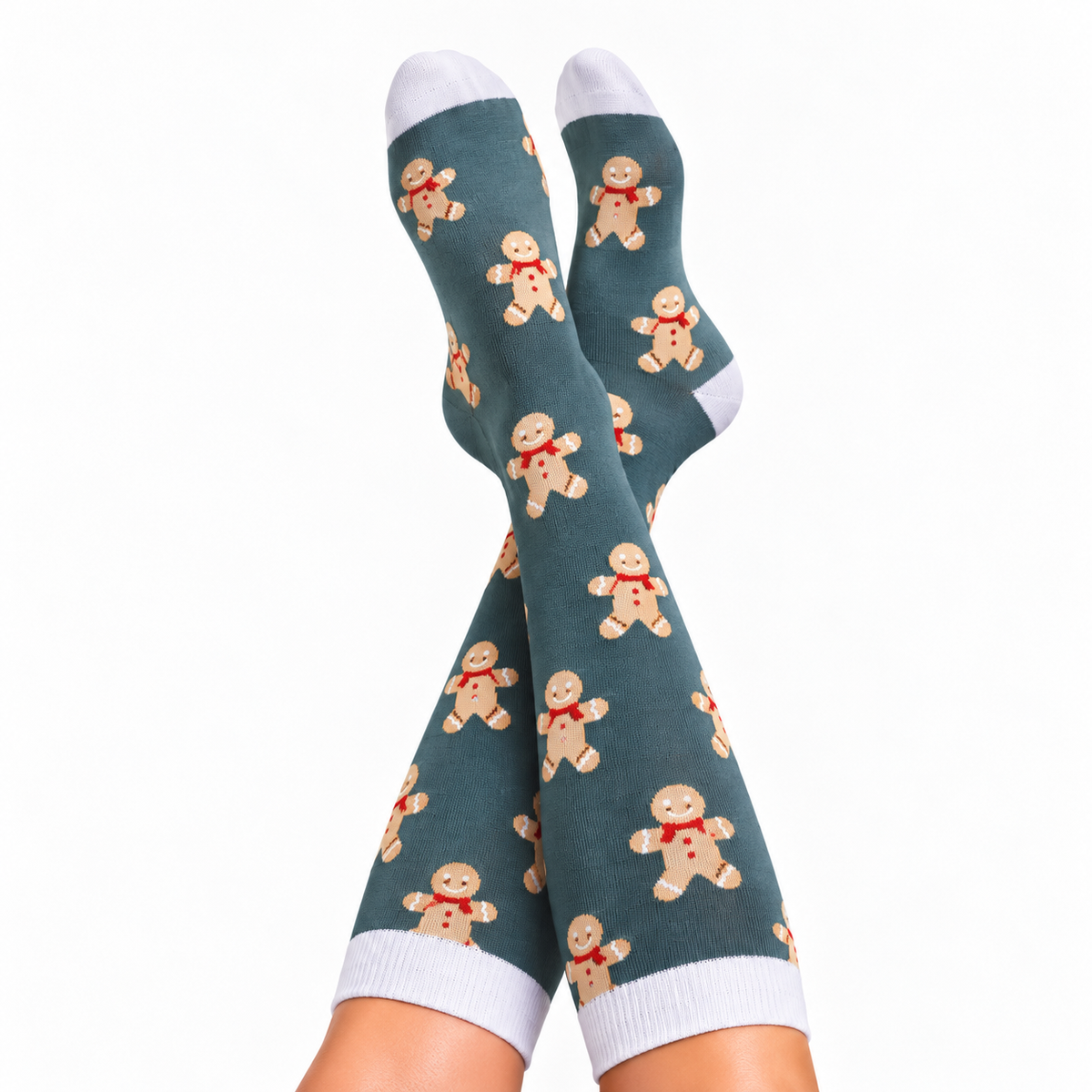 Gray Snowflakes Compression Socks