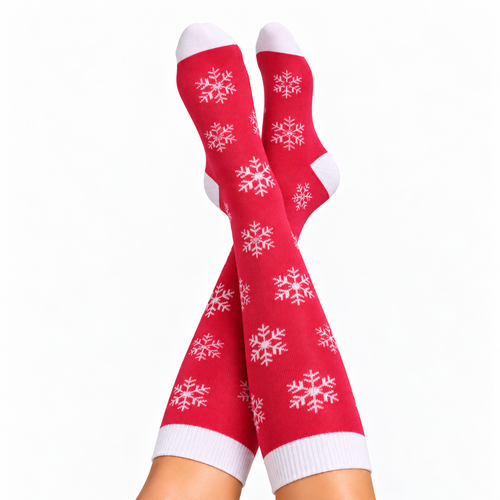 Classic Snowflakes Compression Socks