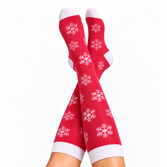 Classic Snowflakes Compression Socks