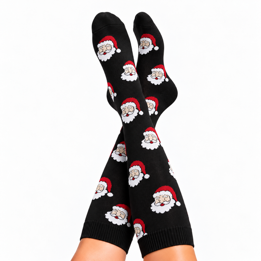Black Santa Claus Compression Socks