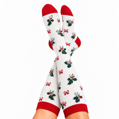 Christmas Holly Compression Socks